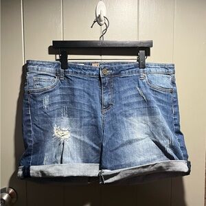Kut From The Kloth Shorts 18W Women's Katy Boyfriend Shorts Denim NEW